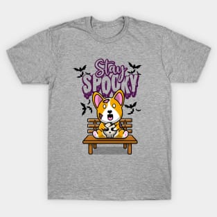 Spooky Corgi Halloween Zombie Dog T-Shirt